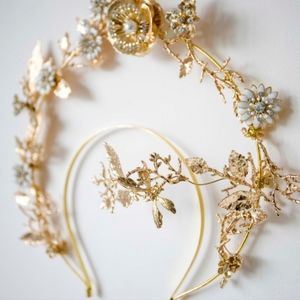 Floral Golden Bridal Tiara